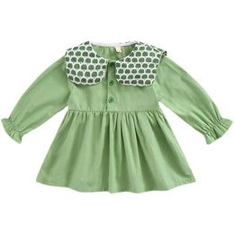 Girls Puff Sleeves A-Line Dress