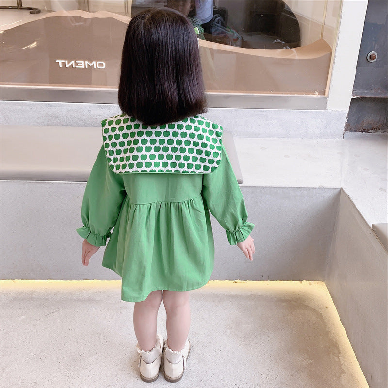 Girls Puff Sleeves A-Line Dress