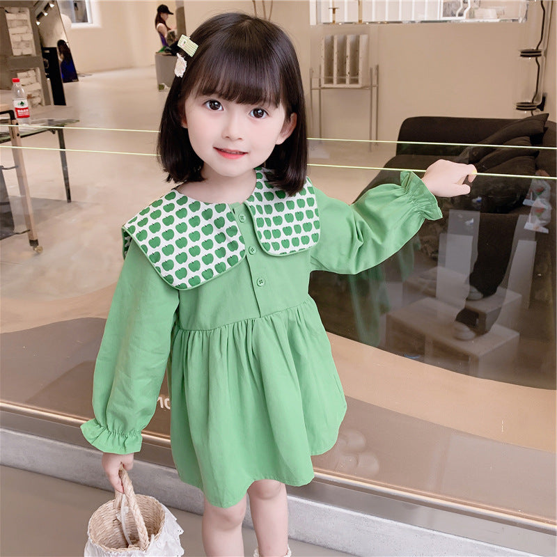 Girls Puff Sleeves A-Line Dress