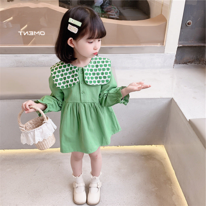Girls Puff Sleeves A-Line Dress