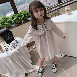 Girls Cotton A-Line Dress