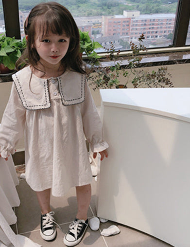 Girls Cotton A-Line Dress
