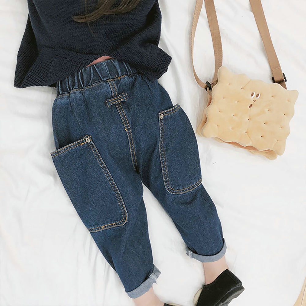 Girls Cotton Mid-Rise Heavy Fade Jeans