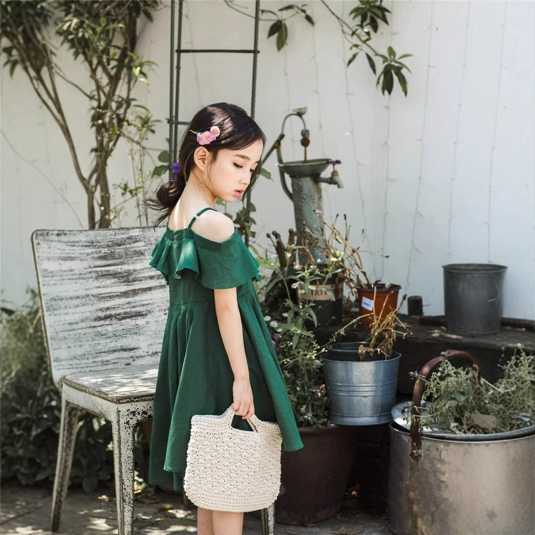Solid Fit and Flare Dress