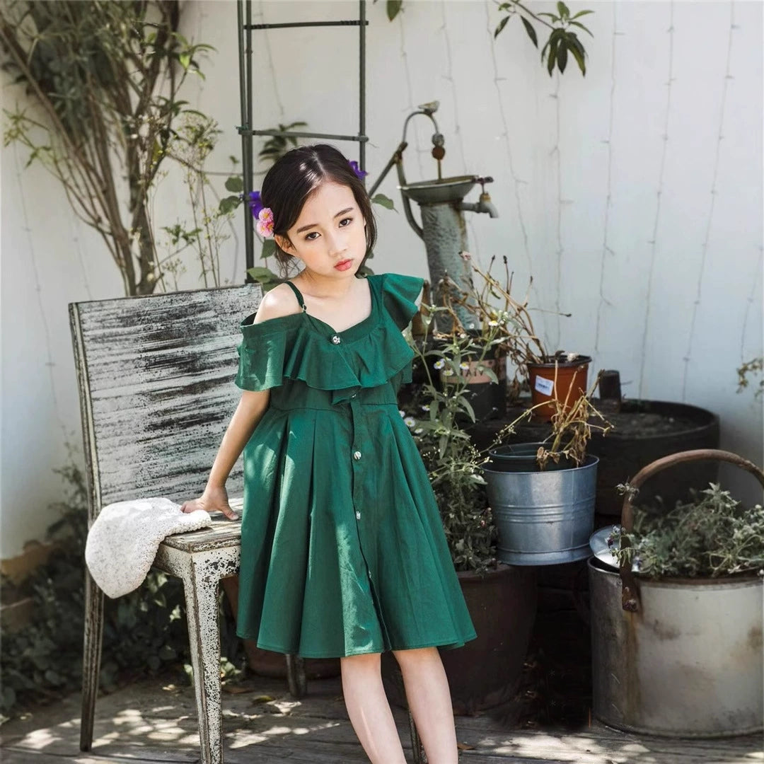 Solid Fit and Flare Dress