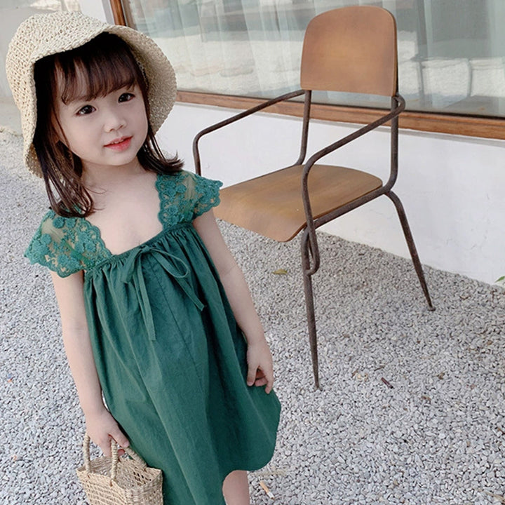 Solid A-Line Dress