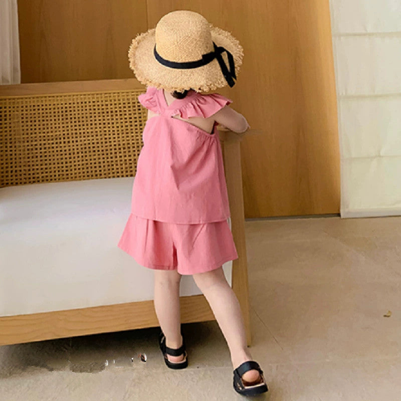 Solid Top and Shorts Set