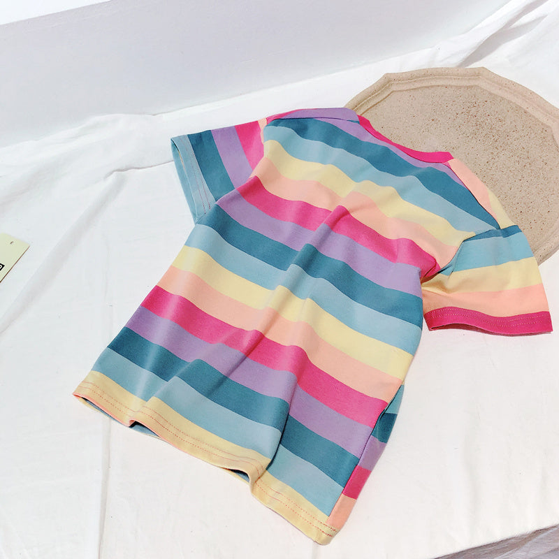 Girls Striped T-shirt Dress