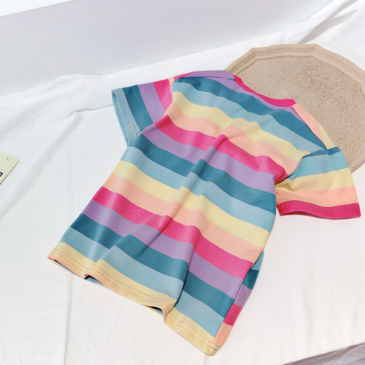 Girls Striped T-shirt Dress