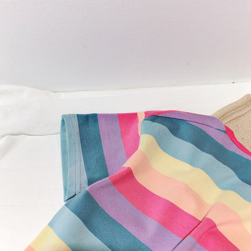 Girls Striped T-shirt Dress