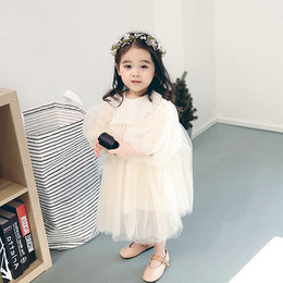 Girls Puff Sleeve A-Line Dress