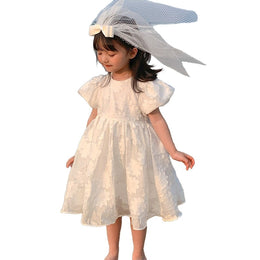 Print Applique Fit & Flare Midi Dress