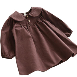 Girls Checked Cotton A-Line Dress