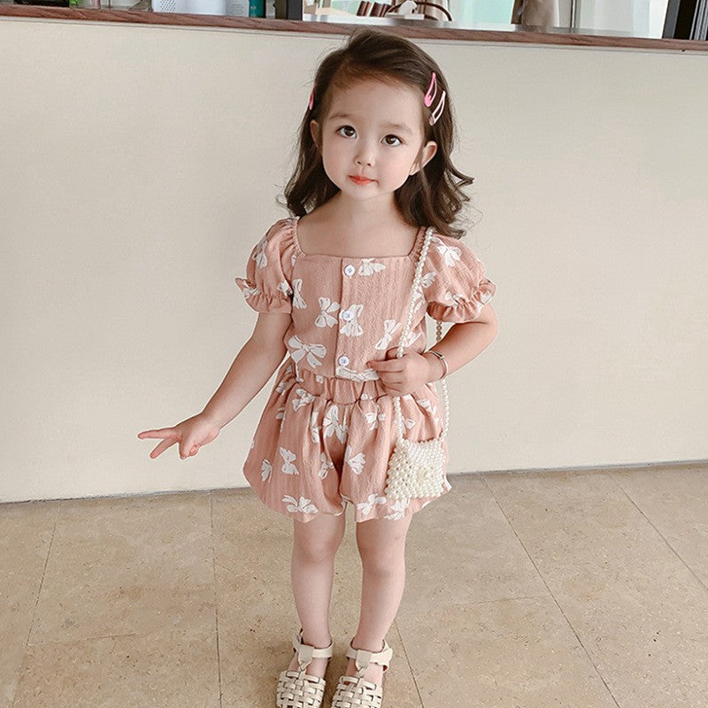 Girls Printed Top With Shorts