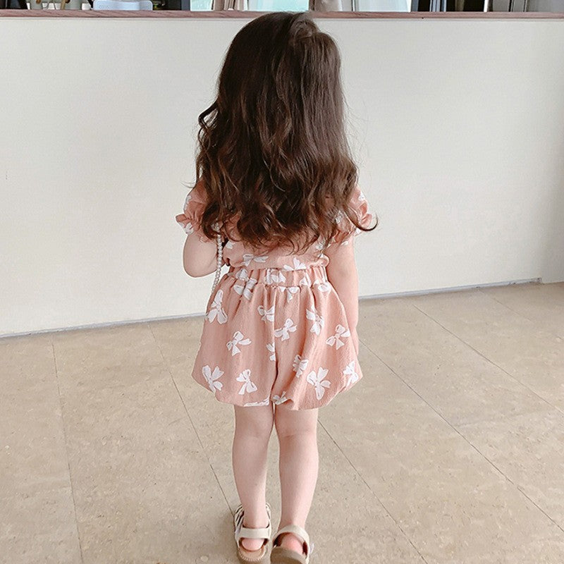 Girls Printed Top With Shorts