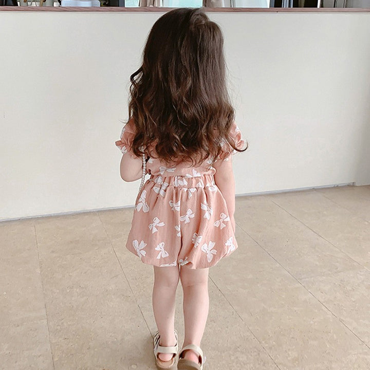 Girls Printed Top With Shorts
