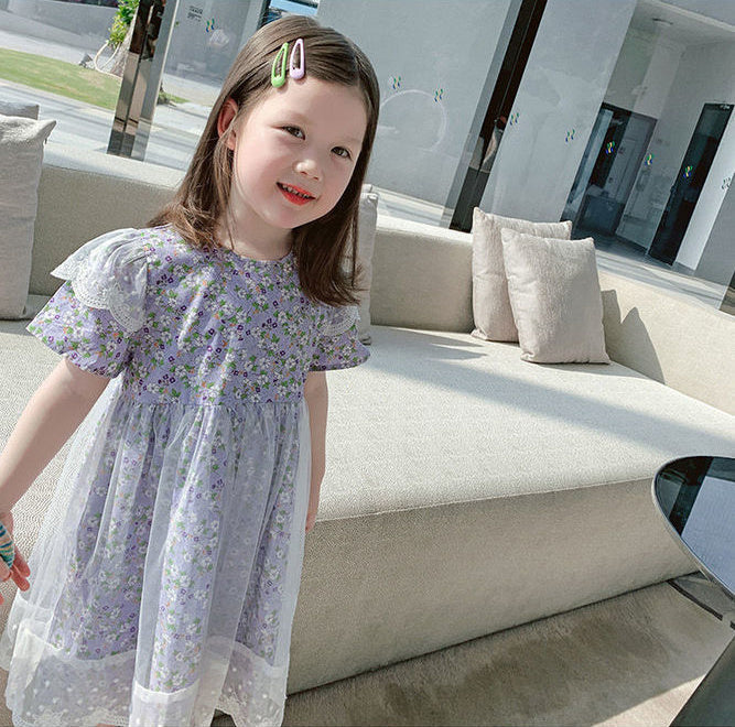 Floral Net Fit & Flare Dress