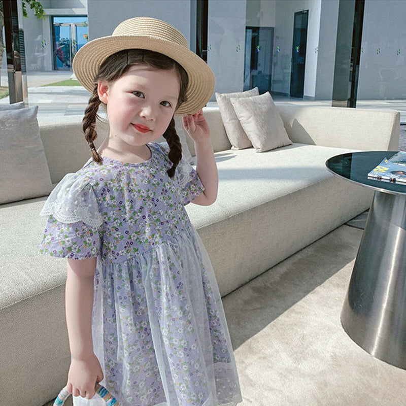 Floral Net Fit & Flare Dress
