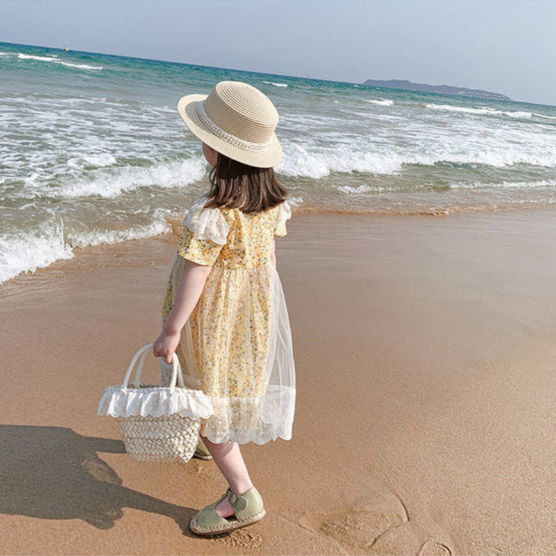 Girls Floral Print Fit & Flare Dress