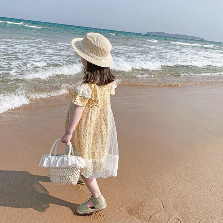 Girls Floral Print Fit & Flare Dress