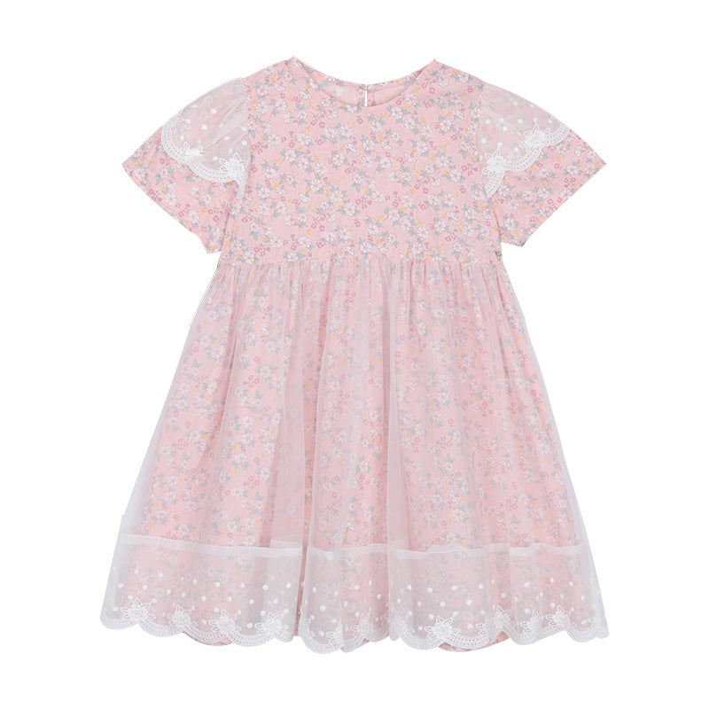 Floral Flared Sleeve Fit & Flare Midi Dress