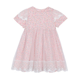 Floral Flared Sleeve Fit & Flare Midi Dress