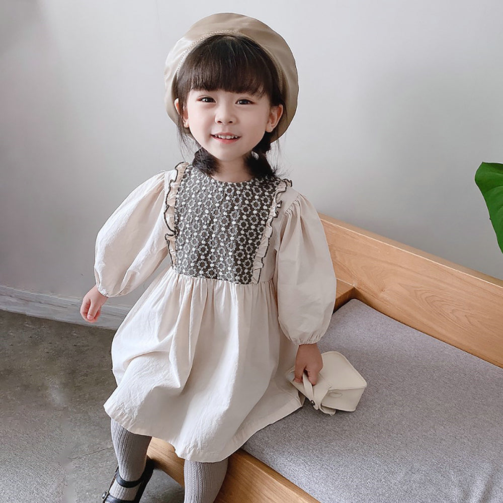 Girls Embroidered A-Line Dress