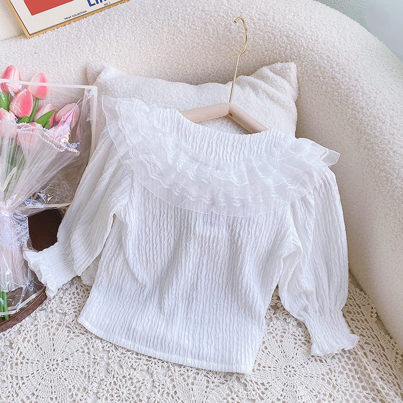 Girls Opaque Striped Casual Shirt
