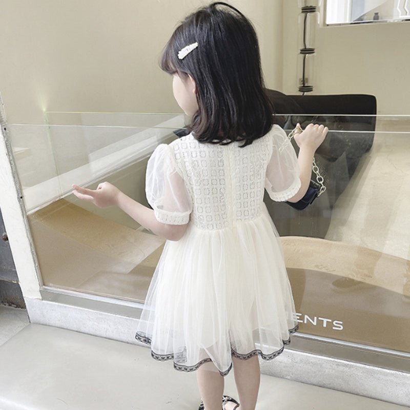 Puff Sleeve Fit & Flare Dress