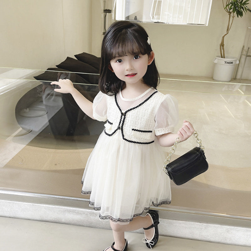 Puff Sleeve Fit & Flare Dress