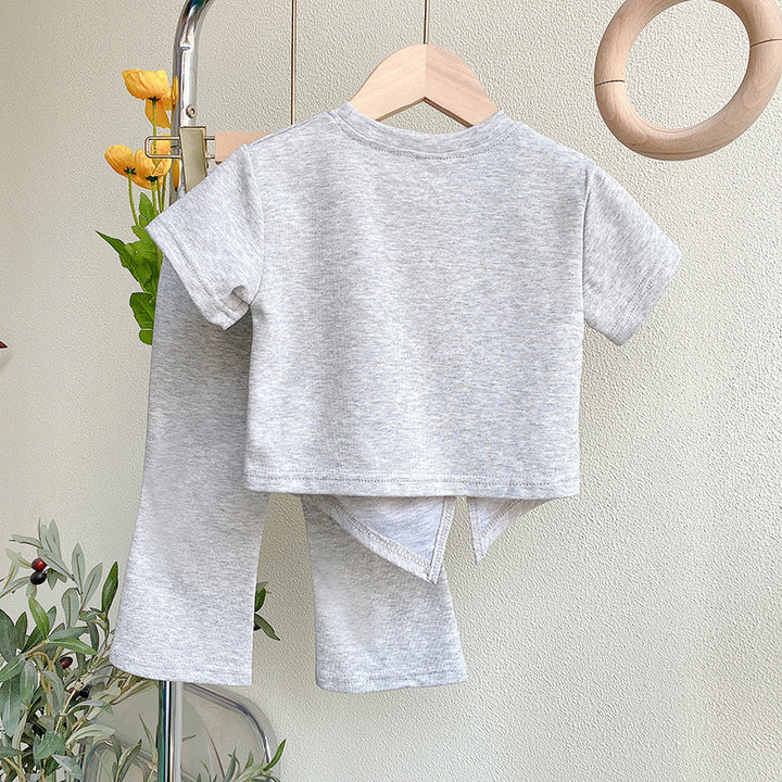 Girls Grey Top with Trousers