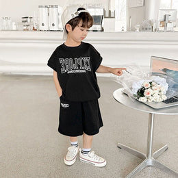 Boys Printed Pure Cotton T-shirt With Shorts