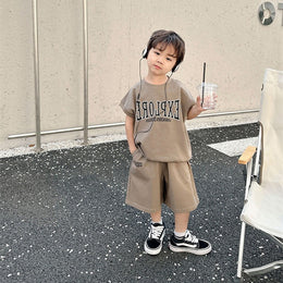 Boys Printed Pure Cotton T-shirt With Shorts