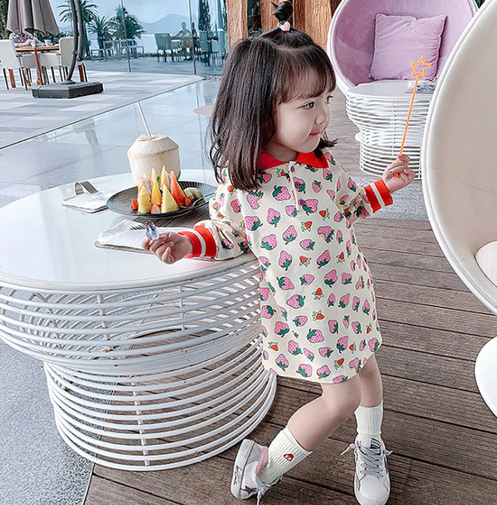 Girls Printed T-shirt Dress