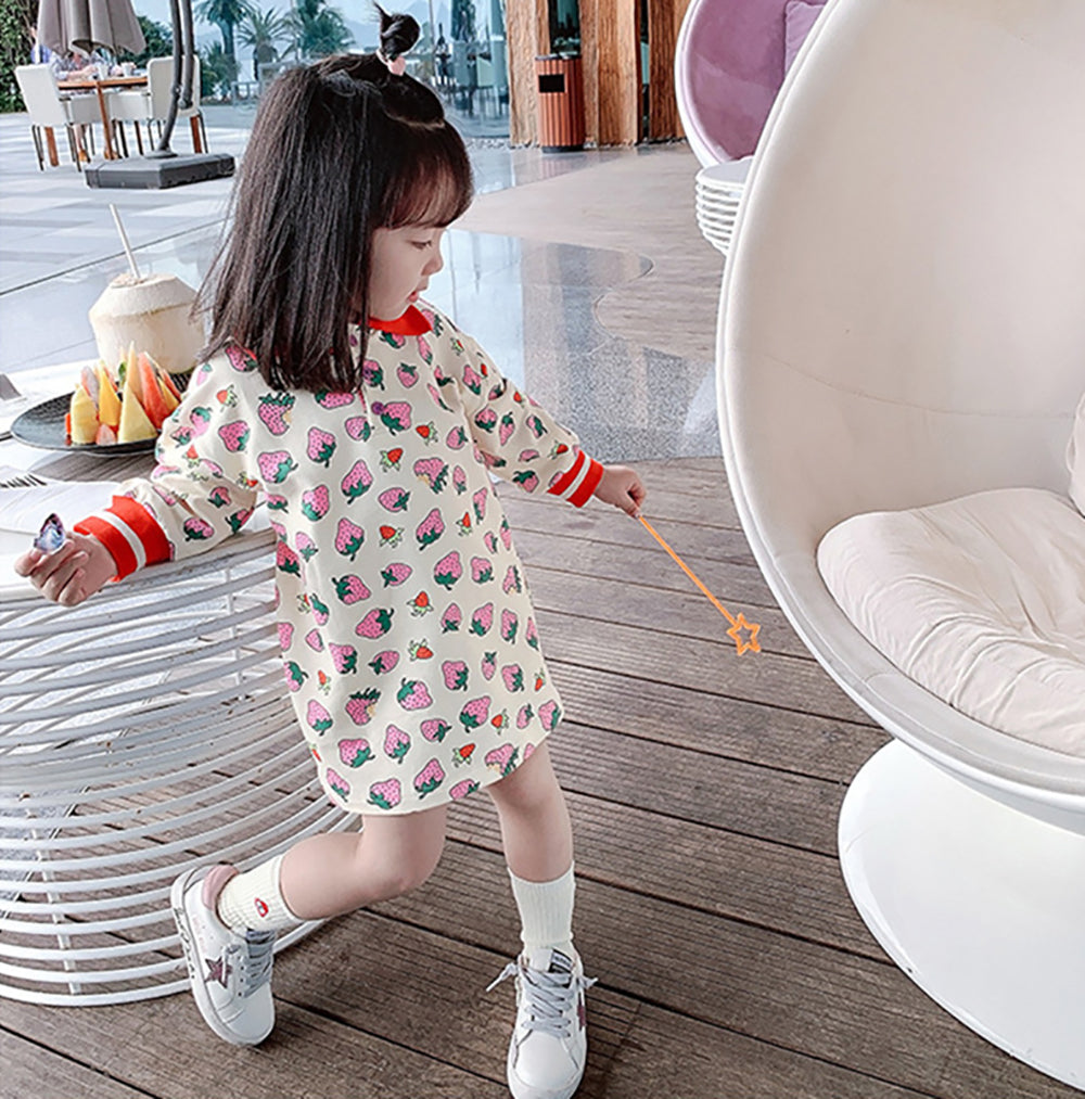 Girls Printed T-shirt Dress