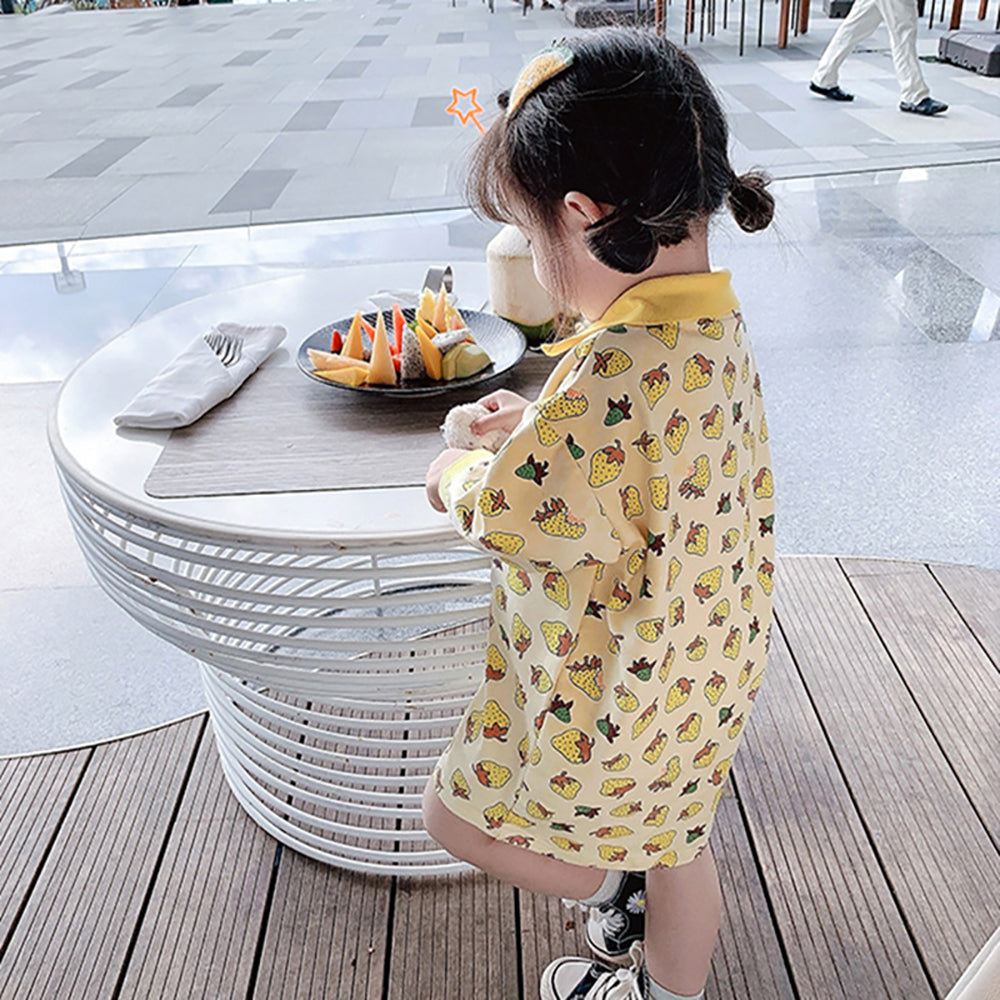 Girls Printed T-shirt Dress