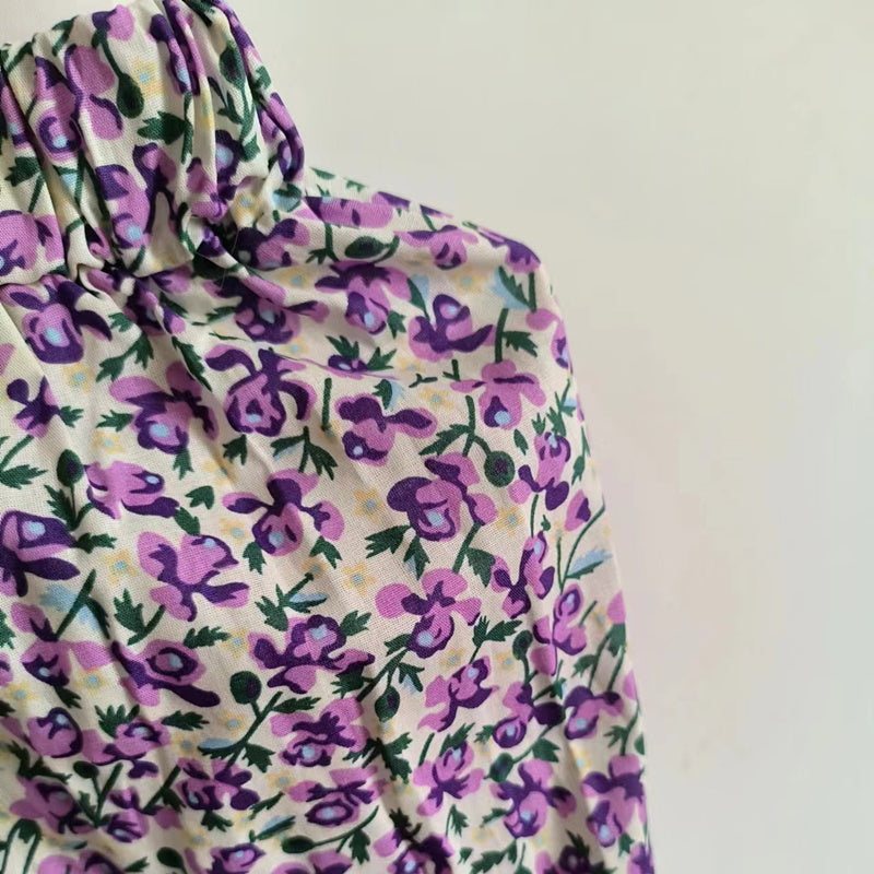 Girls Printed Square Neck Pure Cotton Top With Trouser
