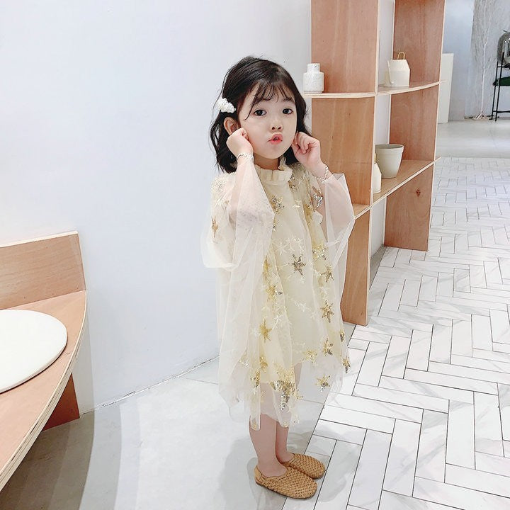 Girls Embellished A-Line Mini Dress