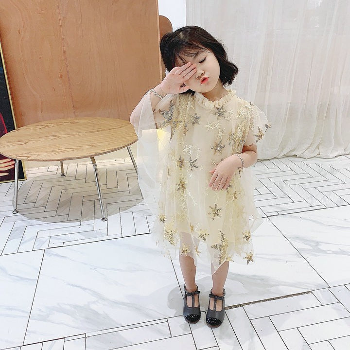 Girls Embellished A-Line Mini Dress