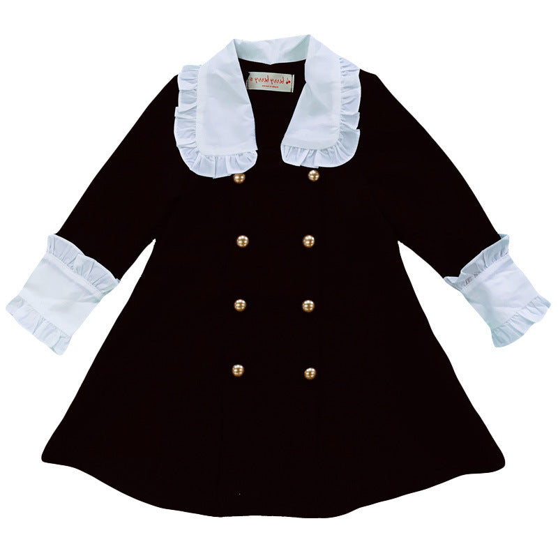 Girls Colourblocked  A-Line Cotton Dress