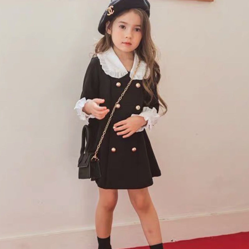 Girls Colourblocked  A-Line Cotton Dress