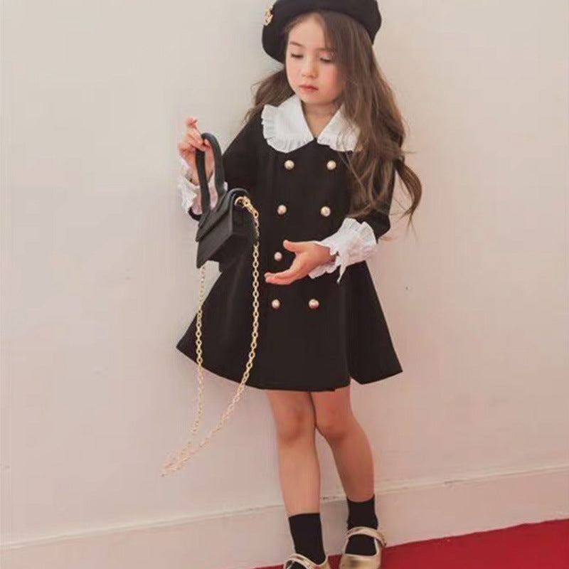 Girls Colourblocked  A-Line Cotton Dress