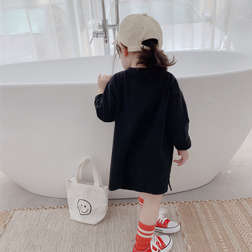Kids Girls Floral Print T-shirt Dress