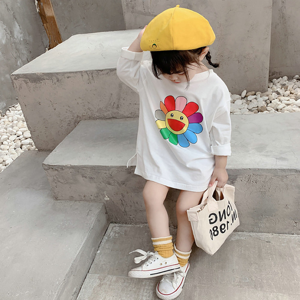 Girls Printed T-shirt Dress