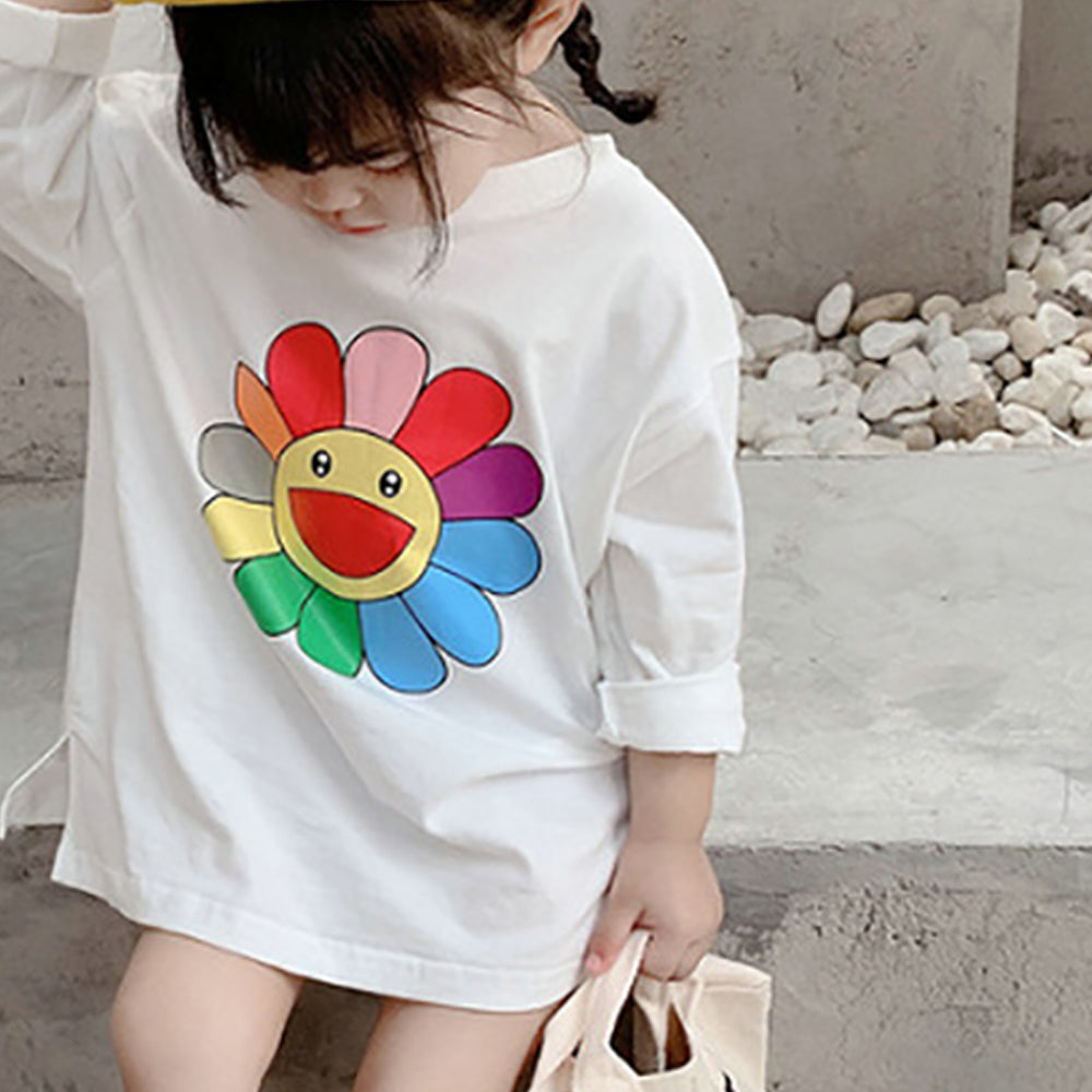 Girls Printed T-shirt Dress