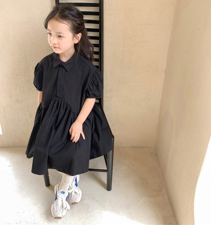 Solid Shirt Dress