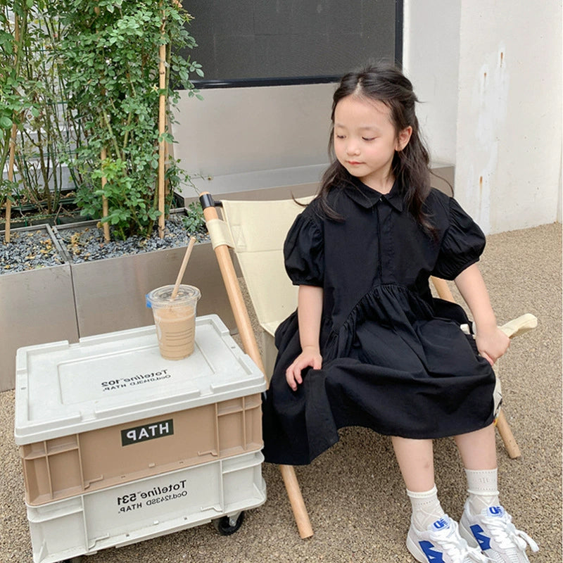 Solid Shirt Dress