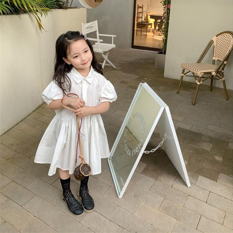 Solid Shirt Dress