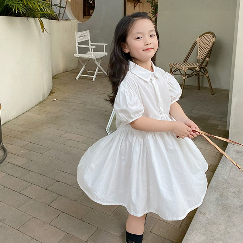 Solid Shirt Dress