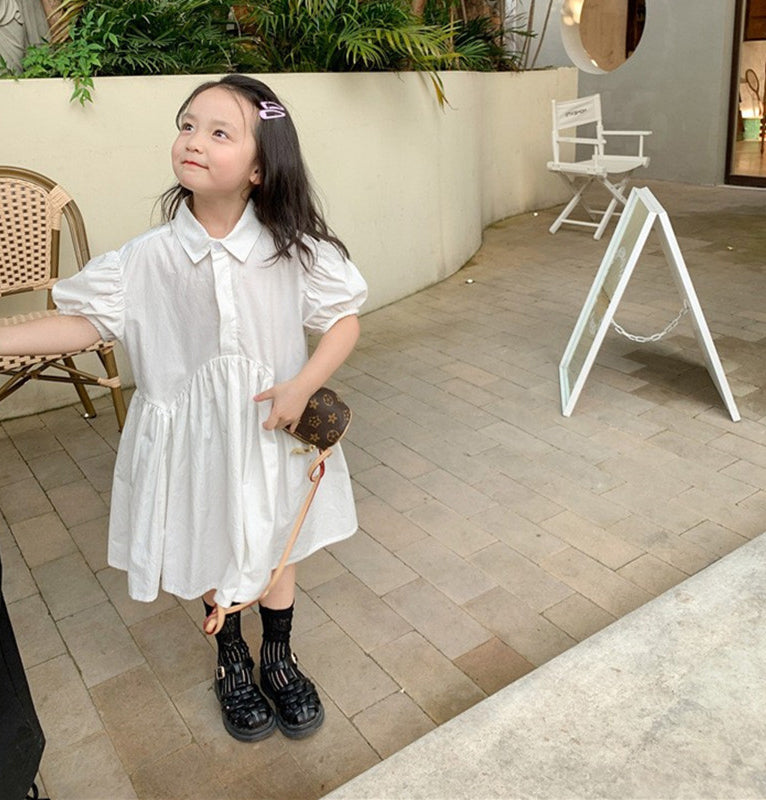 Solid Shirt Dress